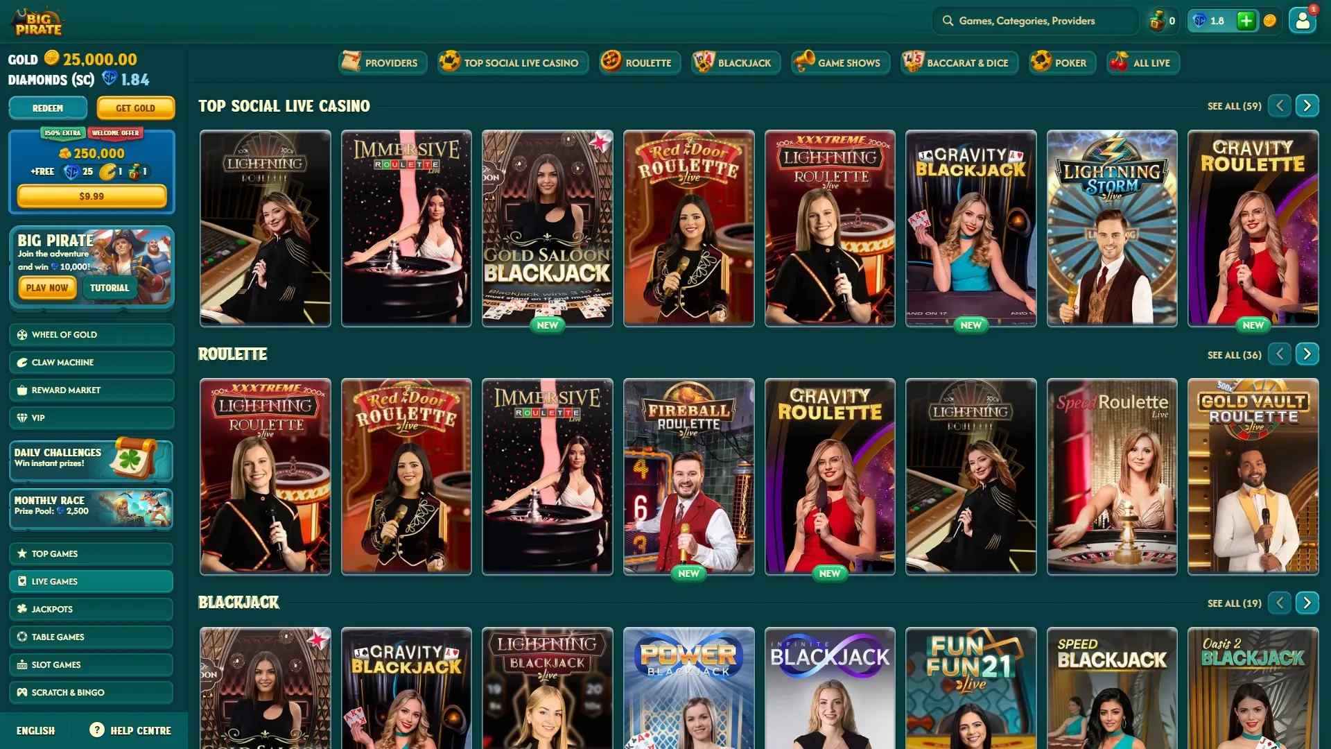 Live dealer 